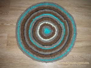 Как связать круглый коврик крючком