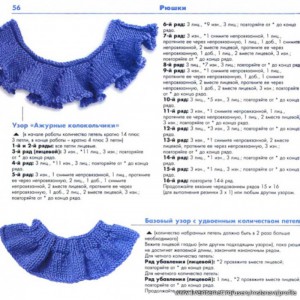 Как связать рюши спицами