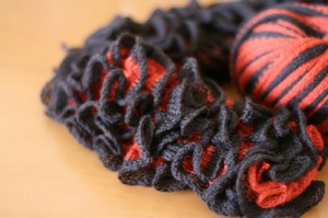 Как связать рюши спицами