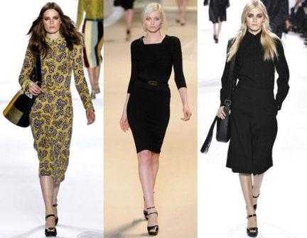 Как носить трикотажные платья 2012