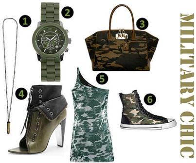 Стиль милитари обувь и аксессуары 2012
