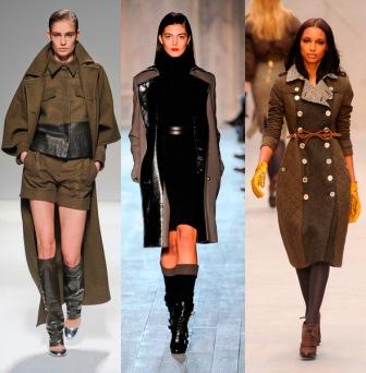 Пальто военного стиля 2012 - 2013