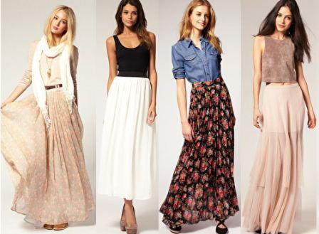 Длинные юбки в пол лето 2013