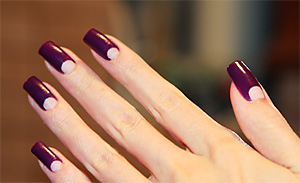 Маникюр в форме полумесяца 2015