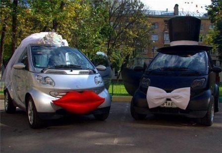 Украшения машины на свадьбу