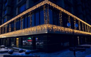 Световой занавес: гирлянда на окна