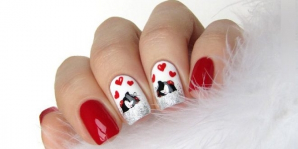 Маникюр ко Дню Святого Валентина 2017