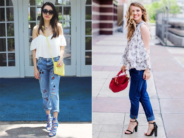 С чем носить джинсы бойфренды