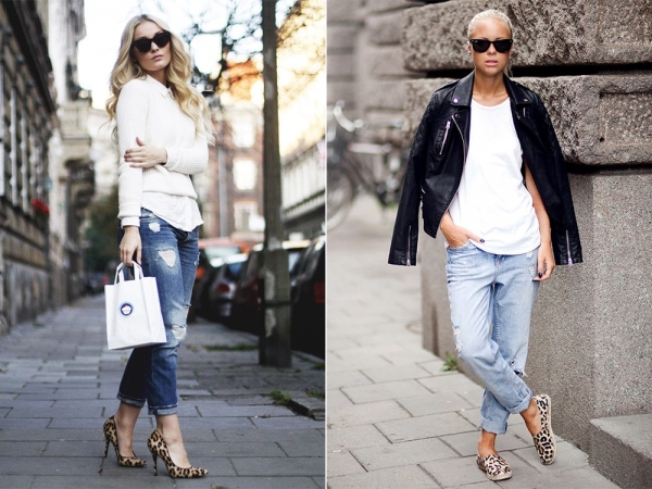 С чем носить джинсы бойфренды