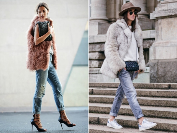 С чем носить джинсы бойфренды