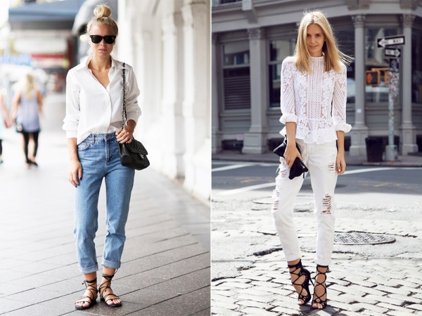 С чем носить джинсы бойфренды