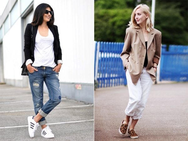 С чем носить джинсы бойфренды