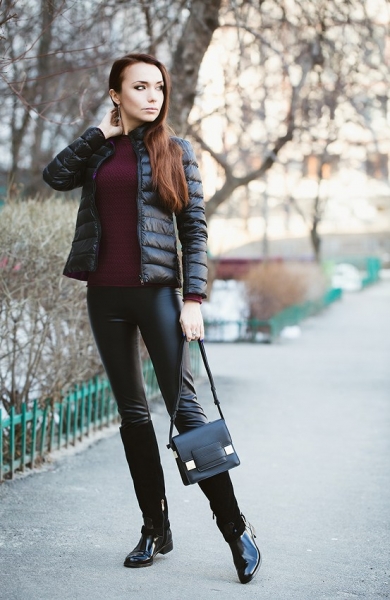 Беговые сапоги натуральной кожи и замши BASSIRIANA