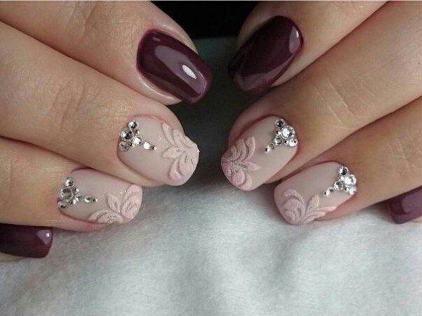 Маникюр со стразами 2017 (Фото)