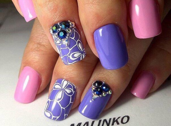 Маникюр со стразами 2017 (Фото)