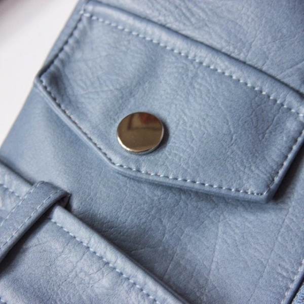 Крутая голубая косуха с вышивками