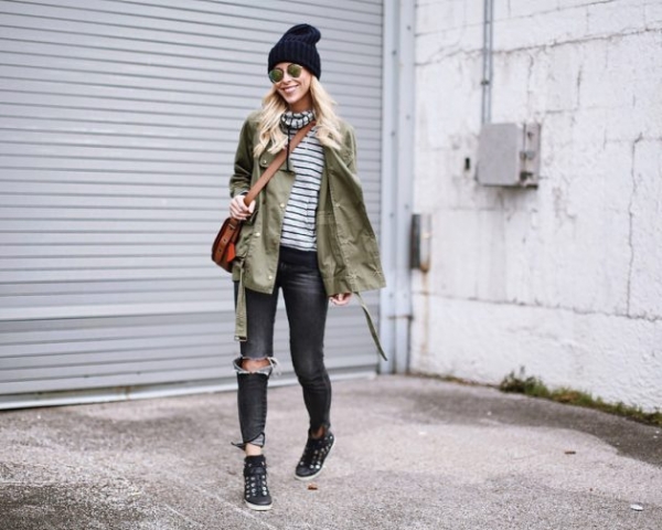 Милитари стиль: 17 новых стильных нарядов с цветом хаки