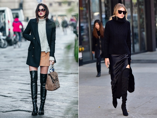 С чем носить ботфорты