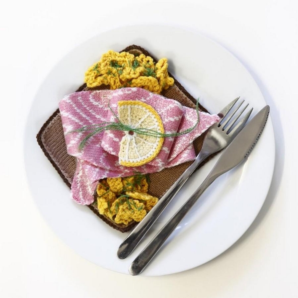 Аппетитные блюда связанные крючком (16 фото)