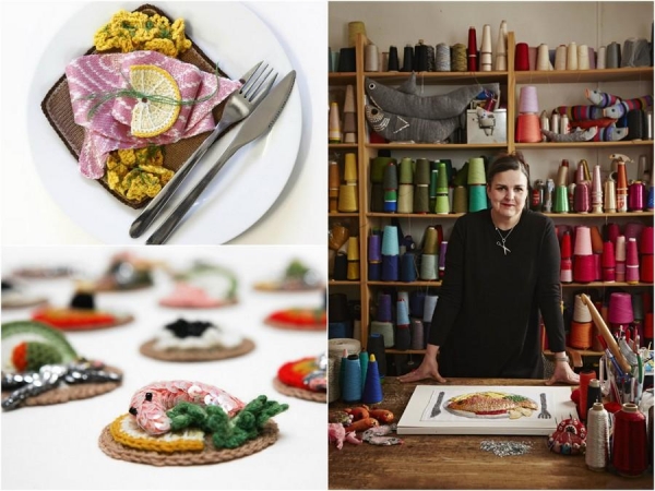 Аппетитные блюда связанные крючком (16 фото)