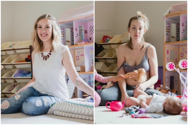 Мама показала в двух фотографиях, как выглядит послеродовая депрессия