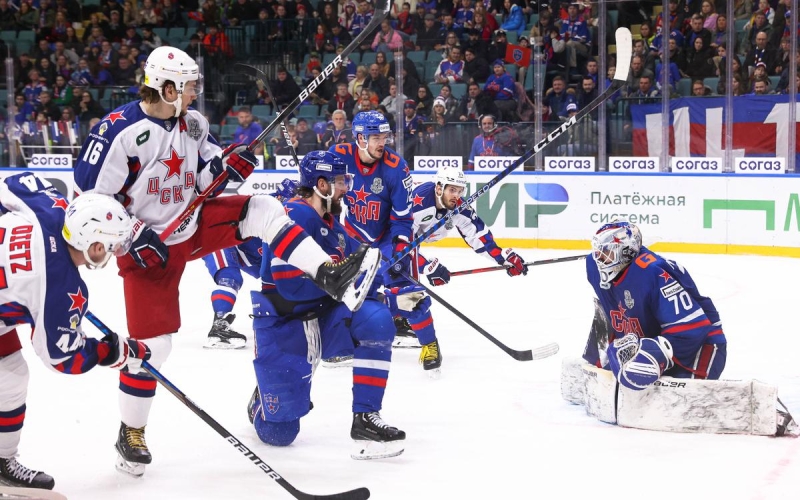 СКА сравнял счет в полуфинальной серии плей-офф КХЛ против ЦСКА
