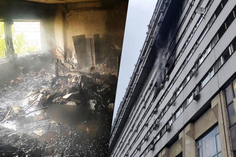 Два человека погибли при пожаре в Доме-корабле на Большой Тульской улице в Москве 