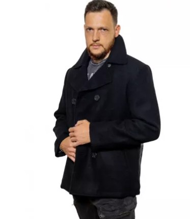 Военная одежда: Бушлат морской из шерсти с подкладом