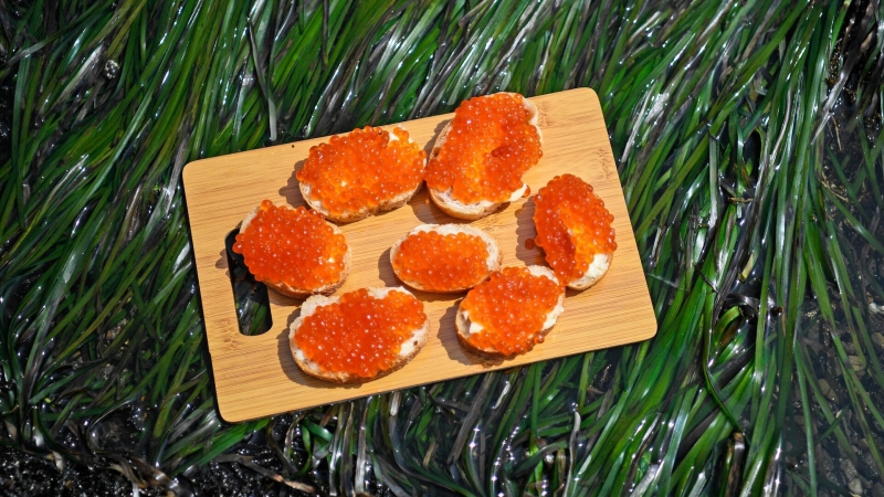 В России на одного человека производится 74 грамма красной икры